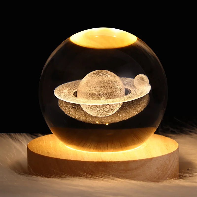 3D Moon Planet Galaxy Decor Table Lamp